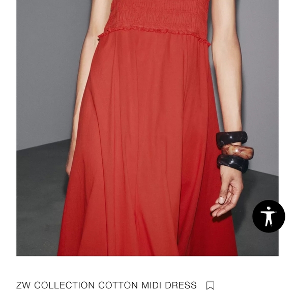 Zara Scarlet Cotton Midi Dress - Picture 4 of 16